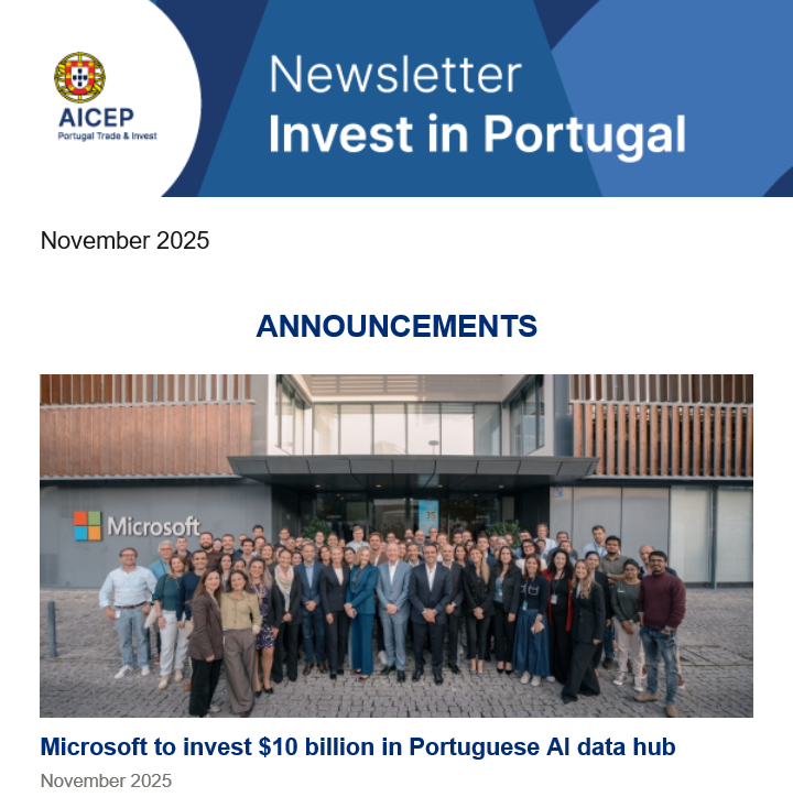 Newsletter Invest in Portugal