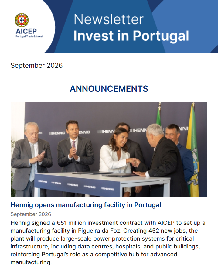 Newsletter Invest in Portugal