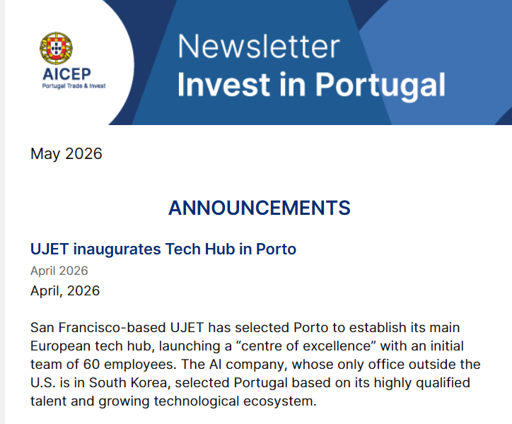 Newsletter Invest in Portugal